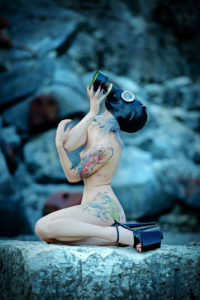 fetish mask gas nude