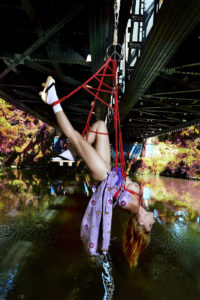 shibari-railway-bridge-2010shibari bondage fetish rope corde